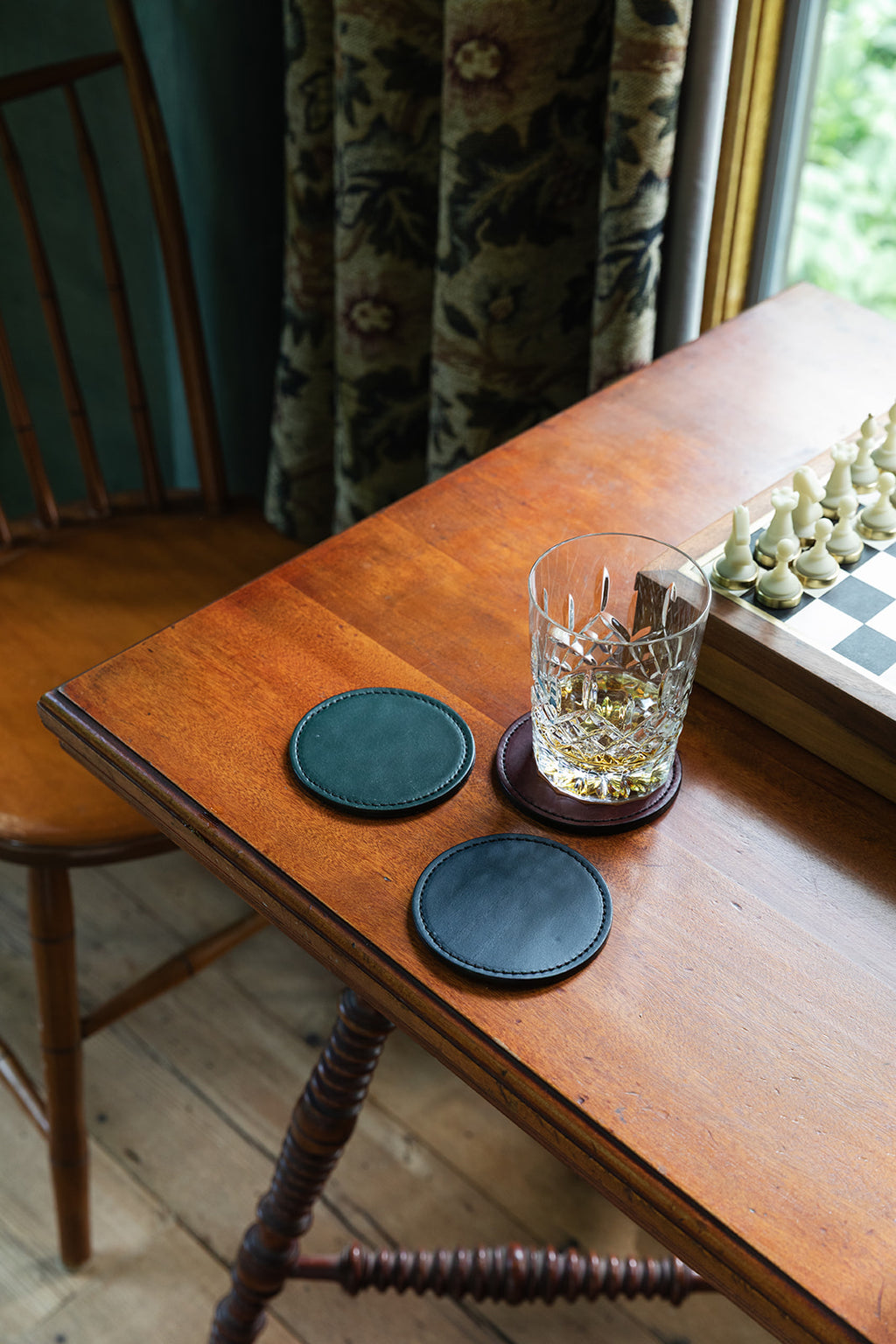 The Premium Leather Coaster Set of 4