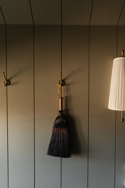 The Black Hand Broom with Oak Handle