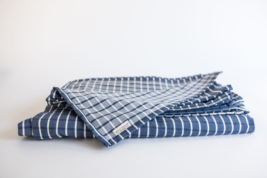 The Reversible Blue Check Tablecloth