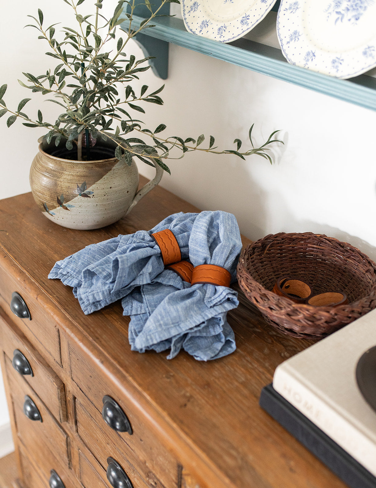 The Hand Stamped Leather Napkin Ring
