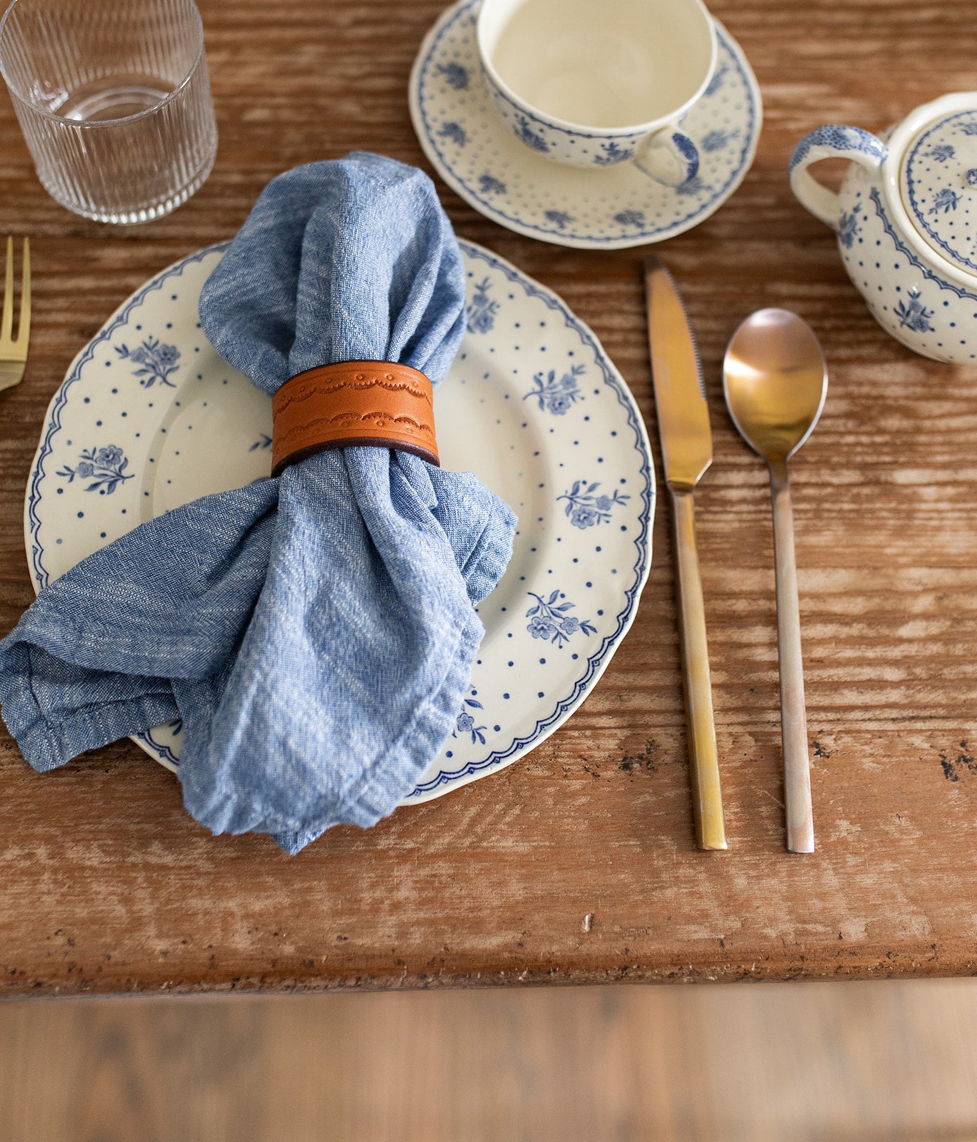 The Hand Stamped Leather Napkin Ring