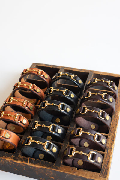 The Leather Horse Bit Bracelet