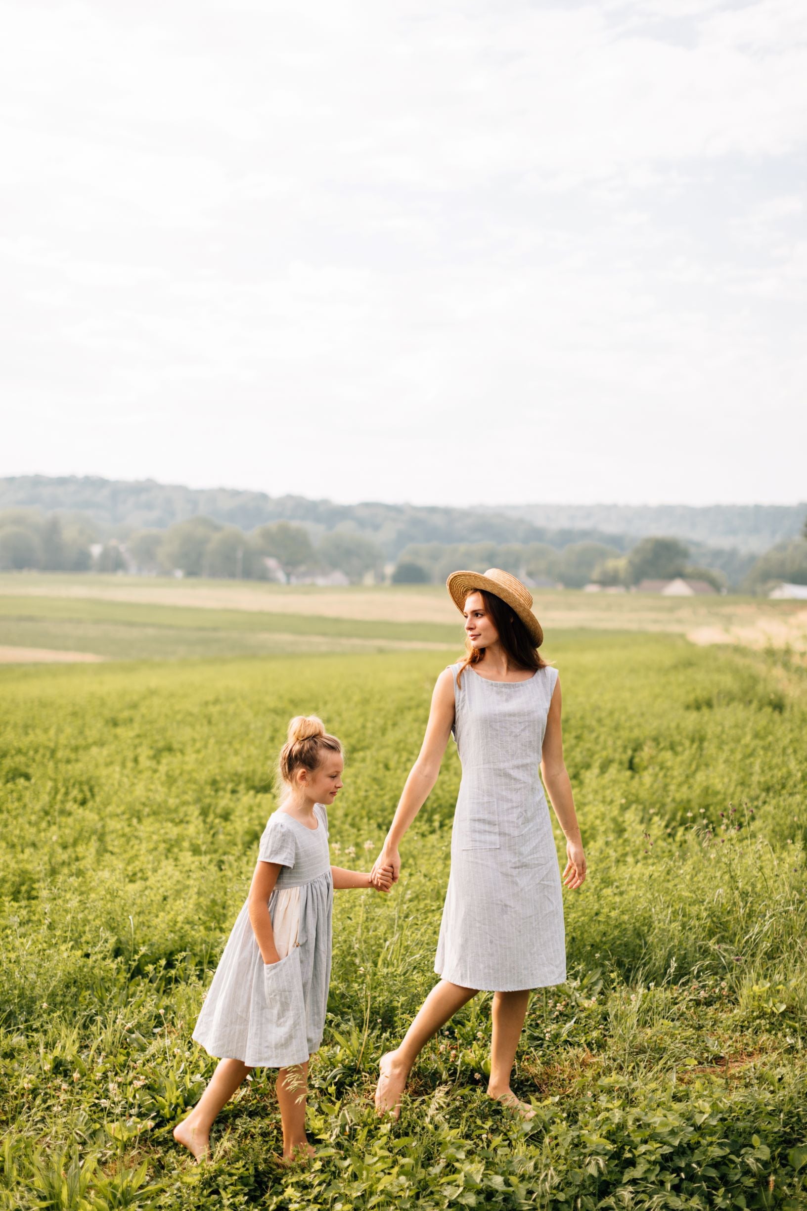 The Children's Linen Dress on a Child