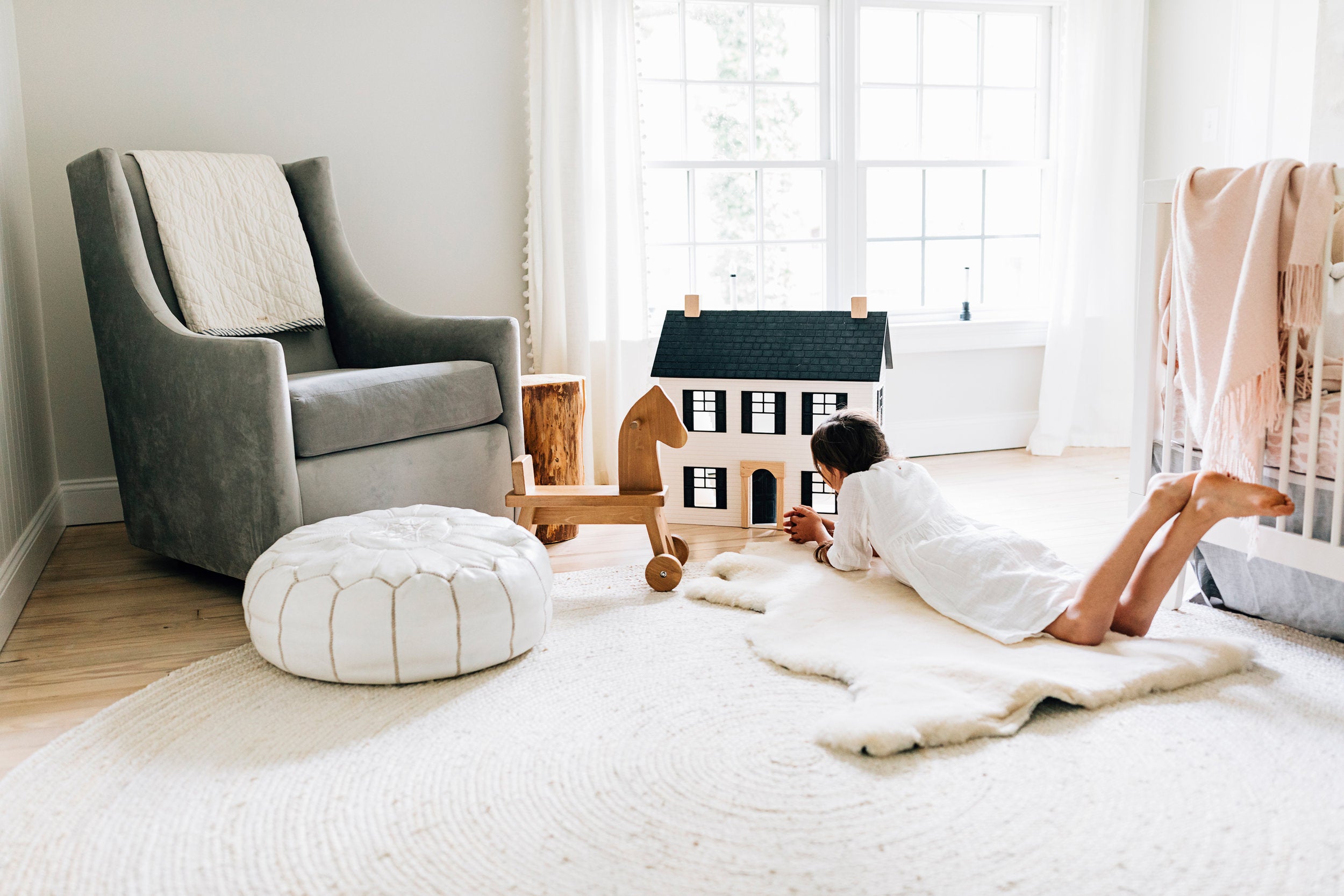 The Child's Quilted Blanket on a Chair